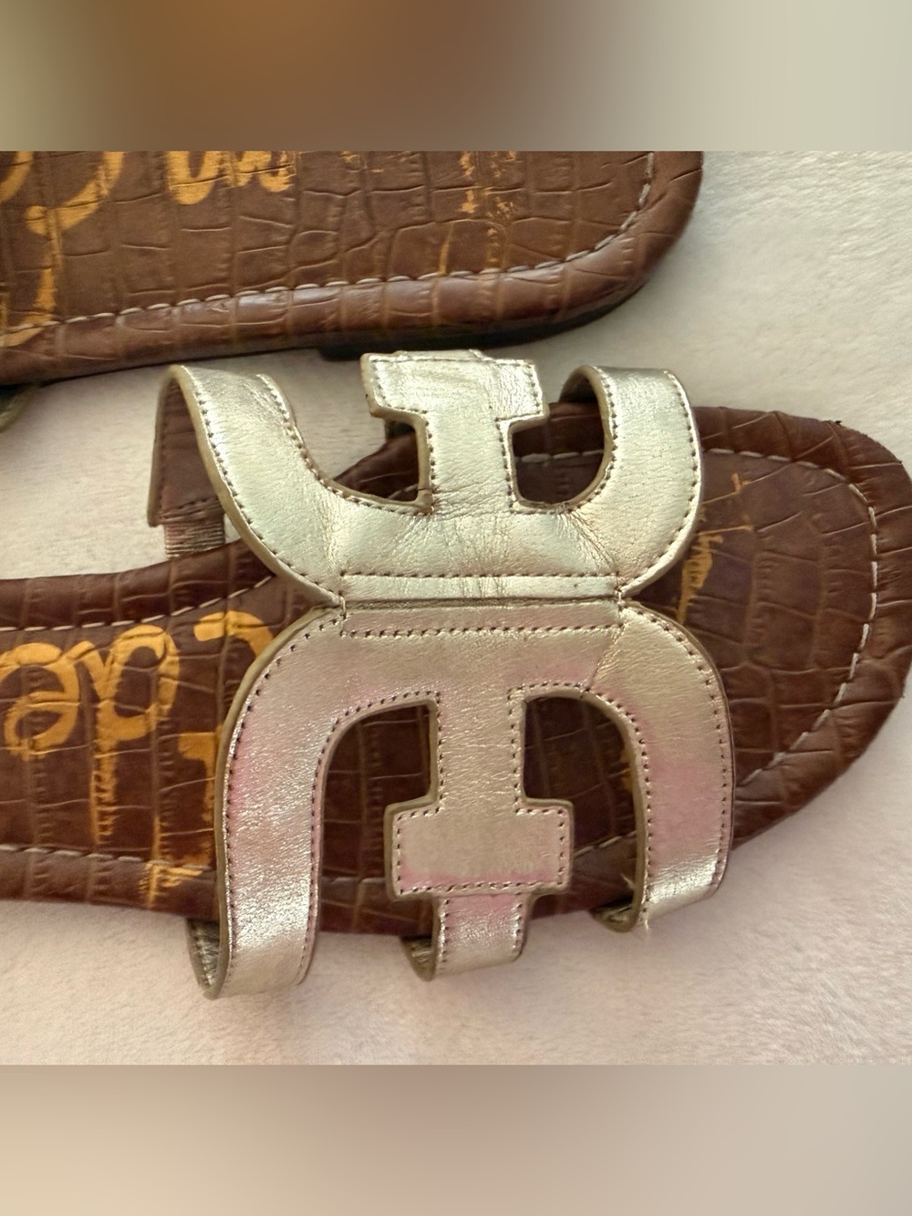 Sam Edelman Bay Slide Sandal - Gold Platinum - Women’s size 10 - Picture 4 of 6